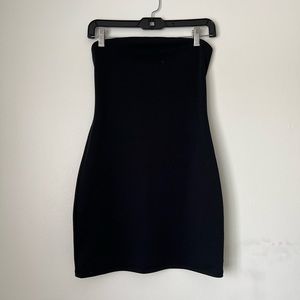 Silence + Noise Urban Outfitters black bodycon strapless mini dress | size S